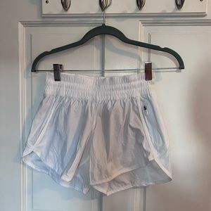 White Lululemon shorts